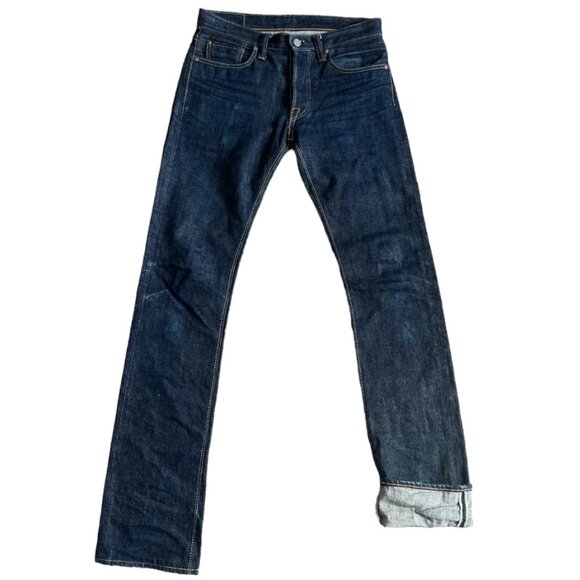 Pure Blue Japan PBJ Men’s Raw Japanese Selvedge Slub Denim Sz 28x35 03-3408-6825 - Picture 1 of 15